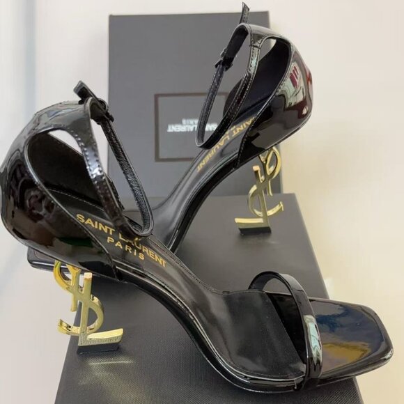 YSL Opyum Snake Heeled Sandals - Picture 1 of 5